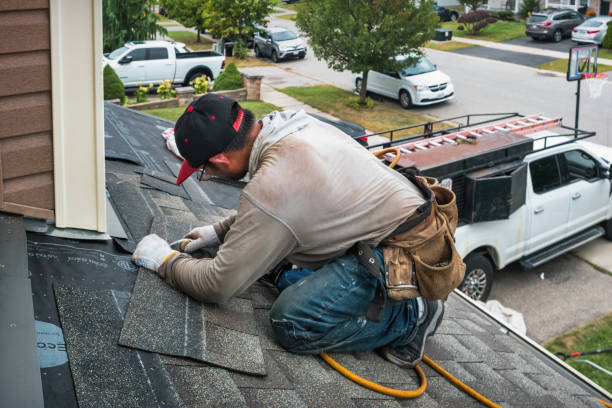 Professional Flat Roof Repair technician working in Rosedale, WA